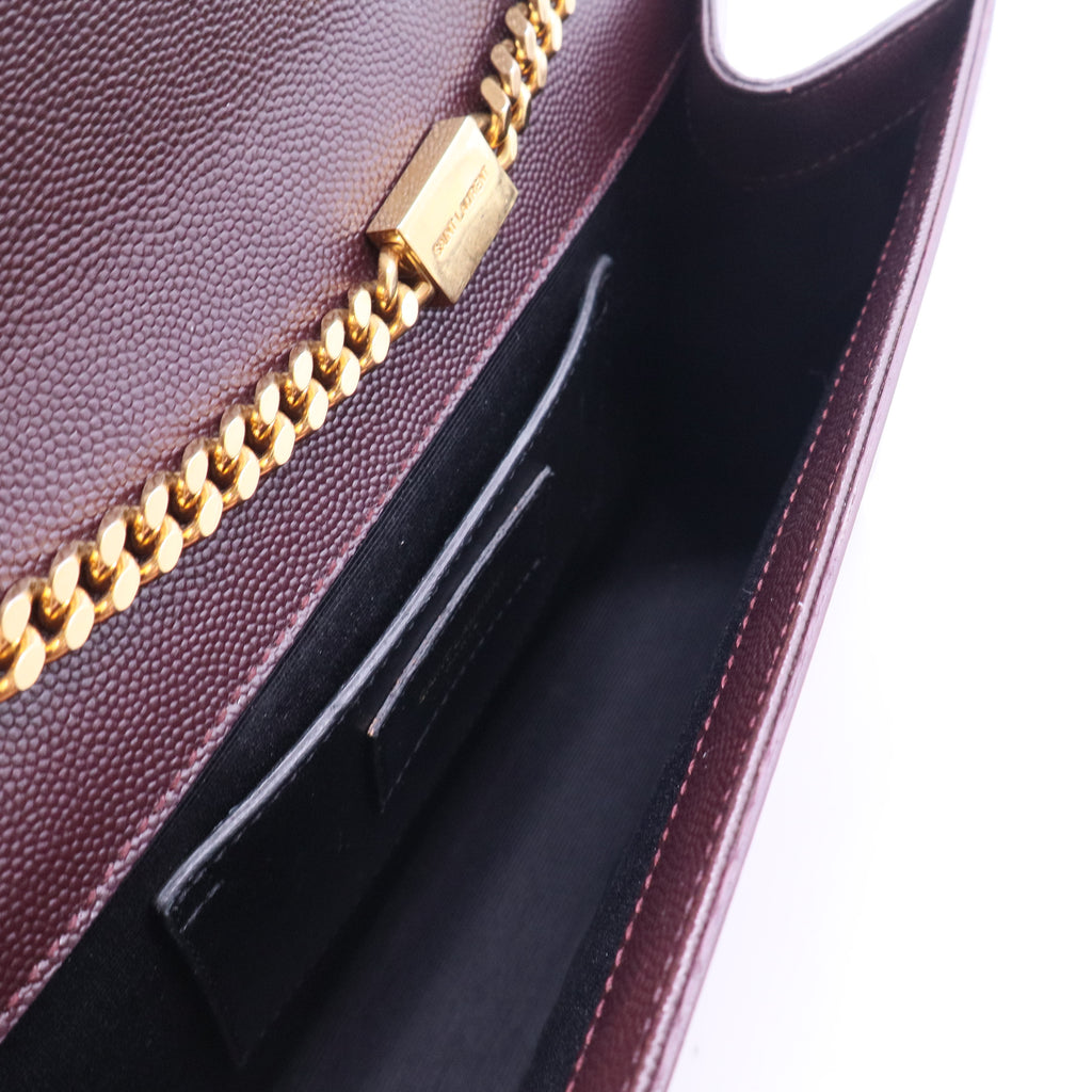 Saint Laurent Burgundy Leather Medium Kate Shoulder Bag B12416