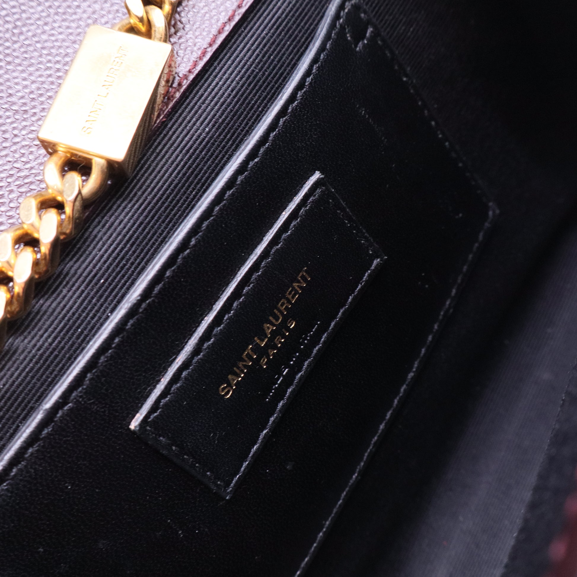 Saint Laurent Burgundy Leather Medium Kate Shoulder Bag B12416