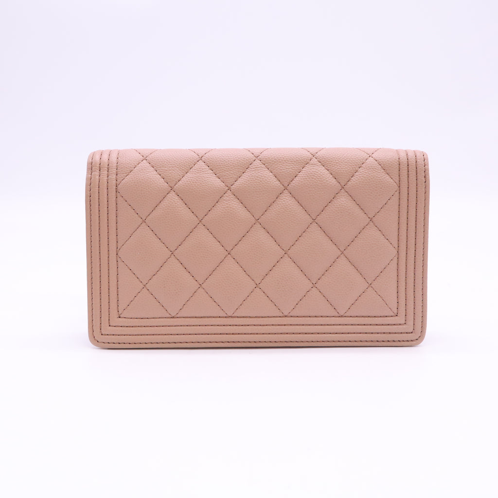 Lambskin Quilted Boy Yen Wallet W23437
