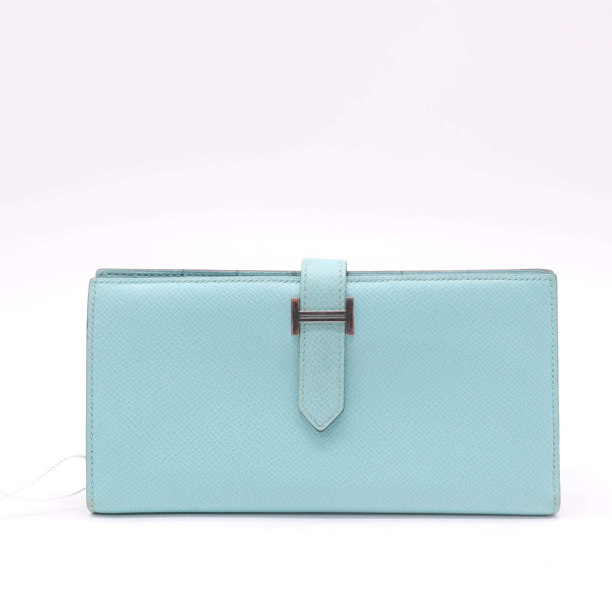 Hermes Epsom Bearn Gusset Wallet Bleu Zephyr twins LDZ231