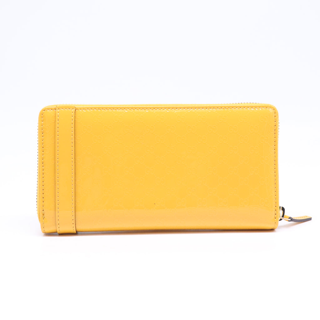 Gucci Bright Diamante Leather Zip Around Wallet W21070