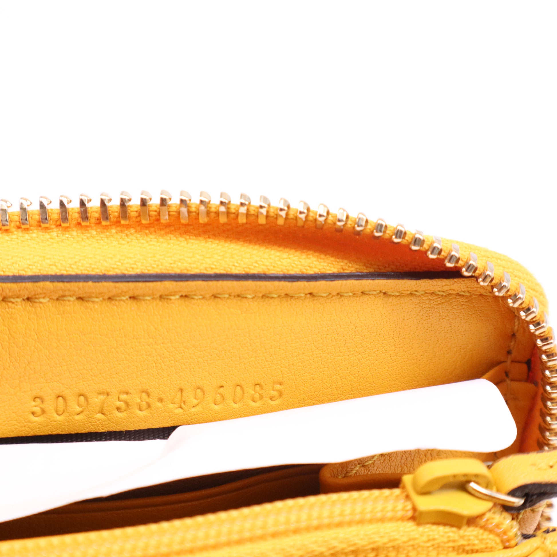 Gucci Bright Diamante Leather Zip Around Wallet W21070