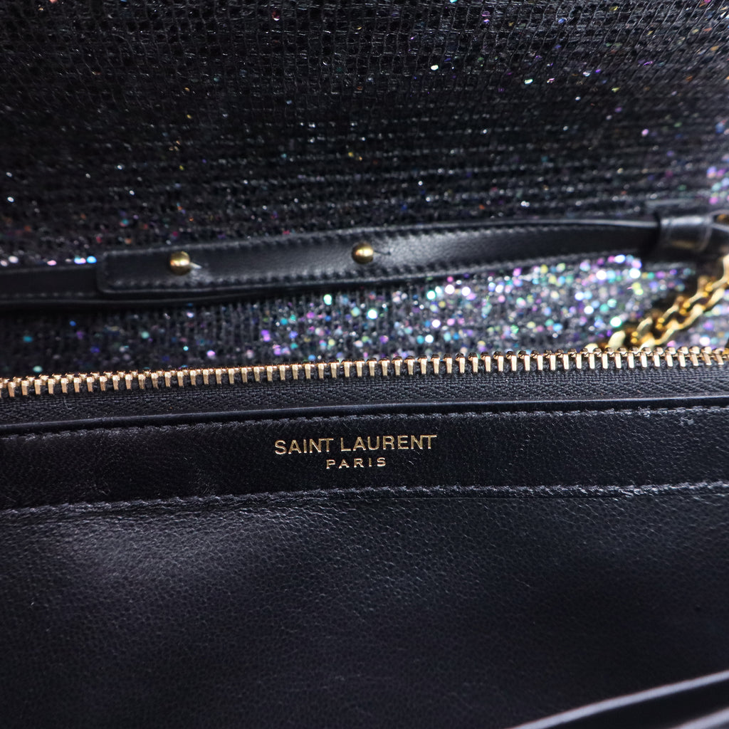 Black Sequined Shoulder Bag twins