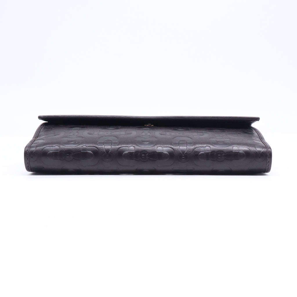 Gucci Guccissima Leather Script Logo Long Wallet W21079
