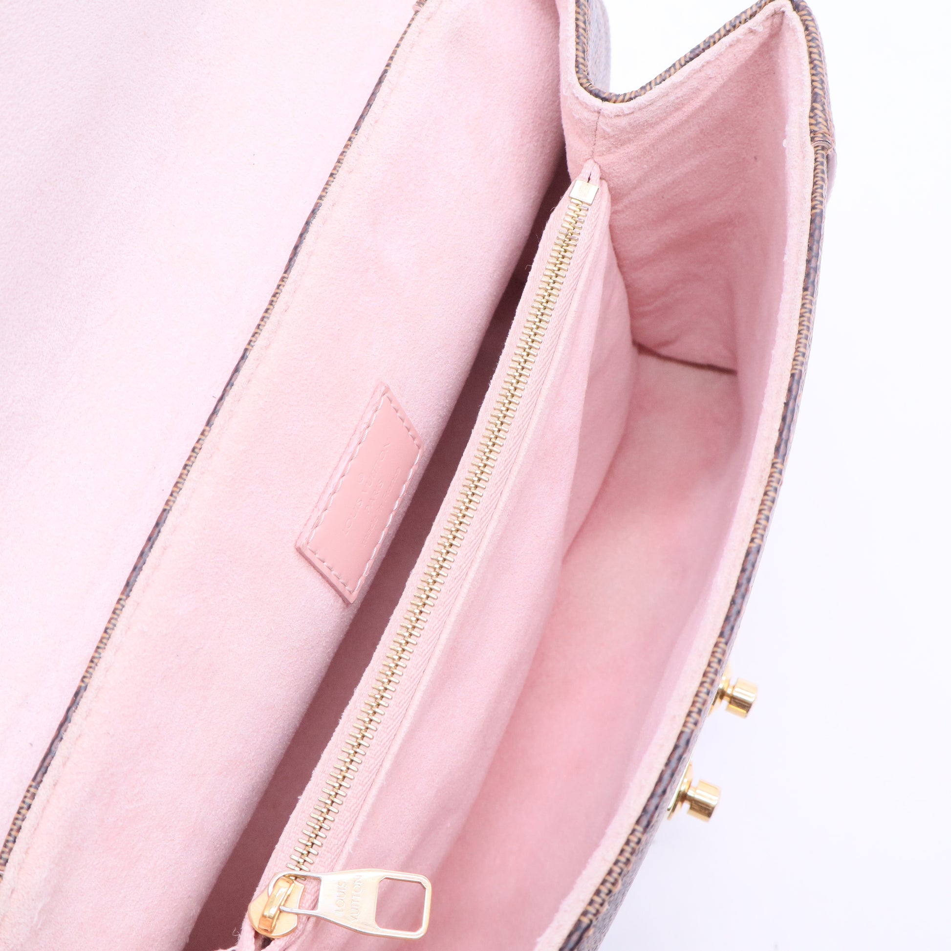 Caissa Chain Damier Ebene Clutch Shoulder Bag B12084