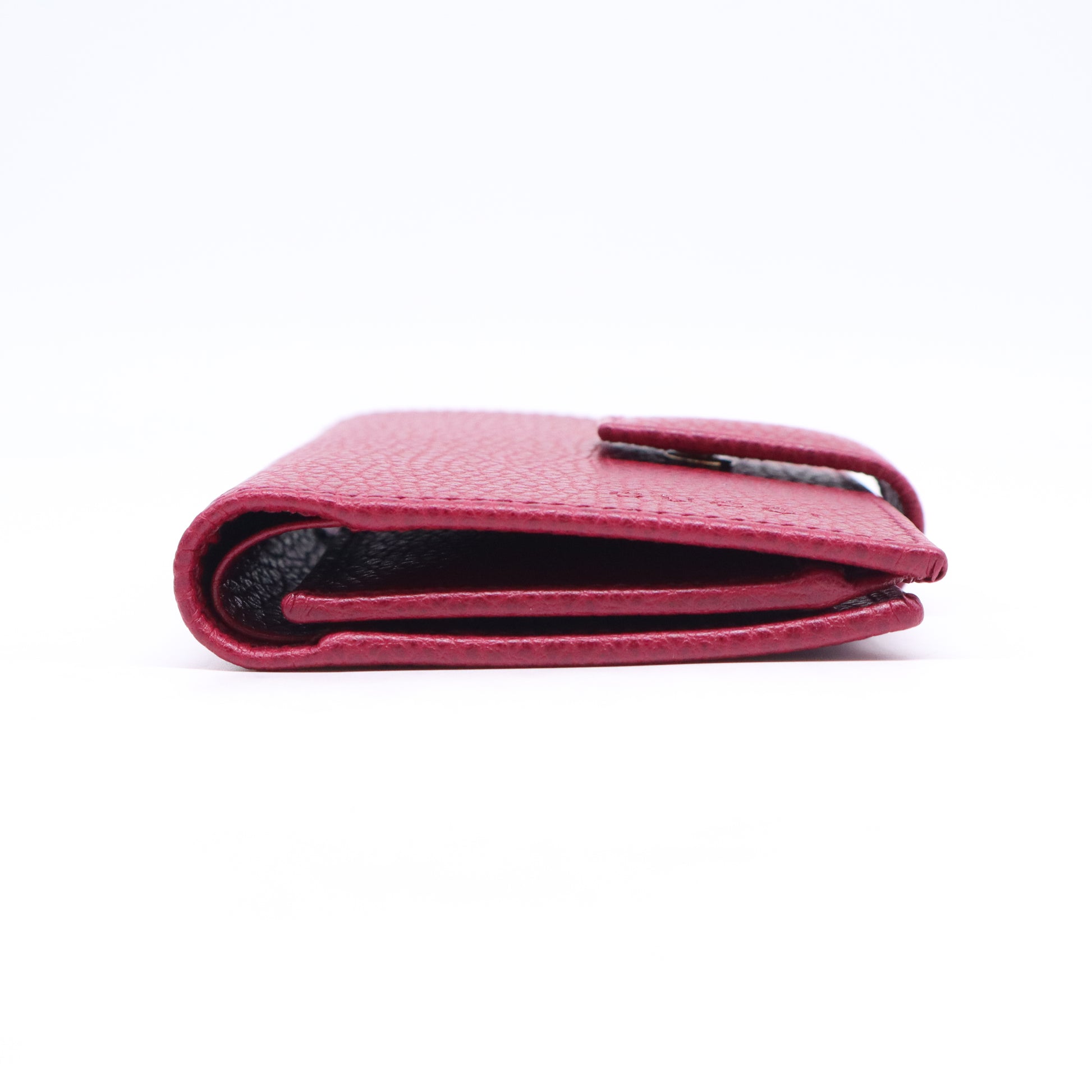 Gucci Red Dollar Calfskin Leather Continental Tab Wallet W21060