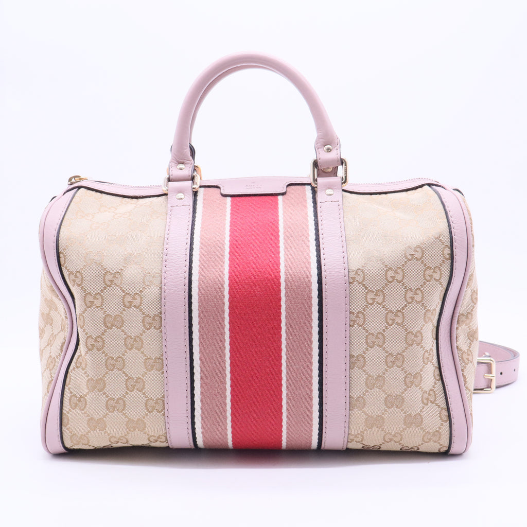 Vintage Web Boston Bag GG Canvas Medium B12328
