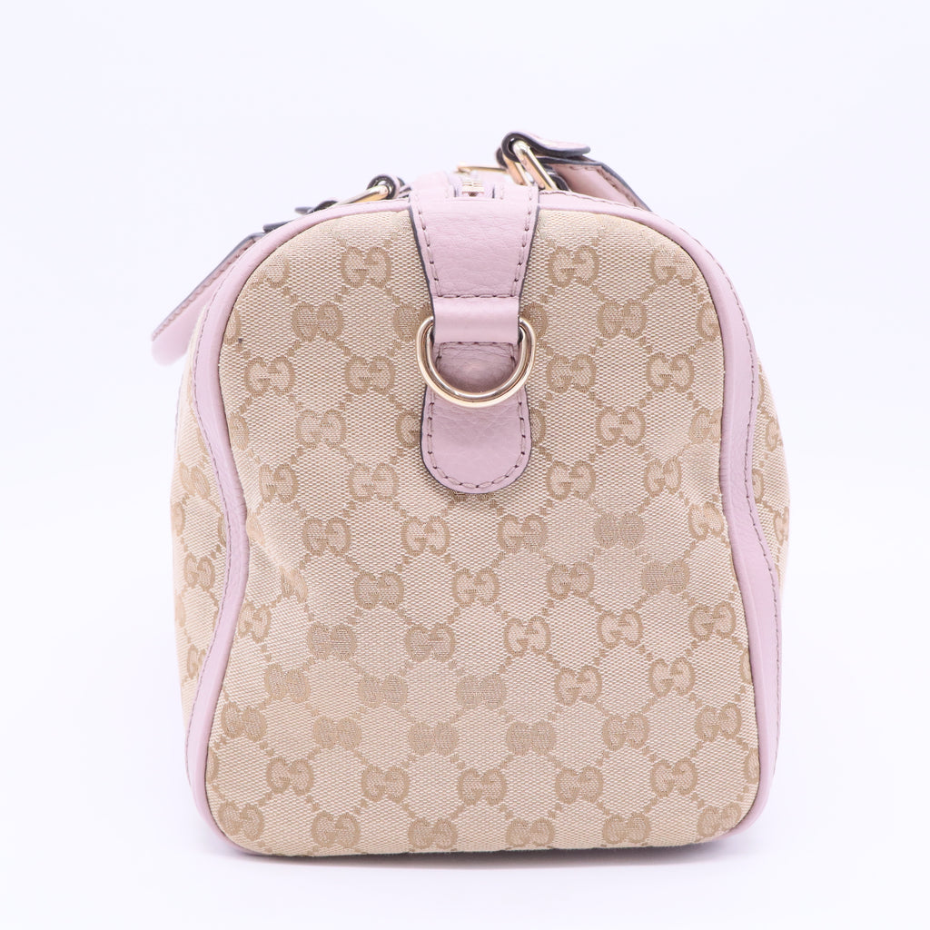 Vintage Web Boston Bag GG Canvas Medium B12328