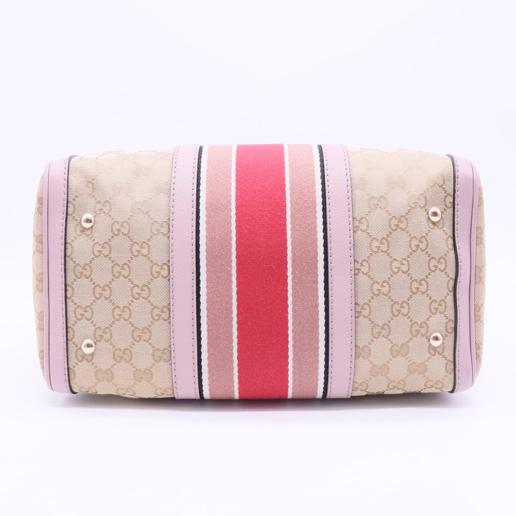Vintage Web Boston Bag GG Canvas Medium B12328