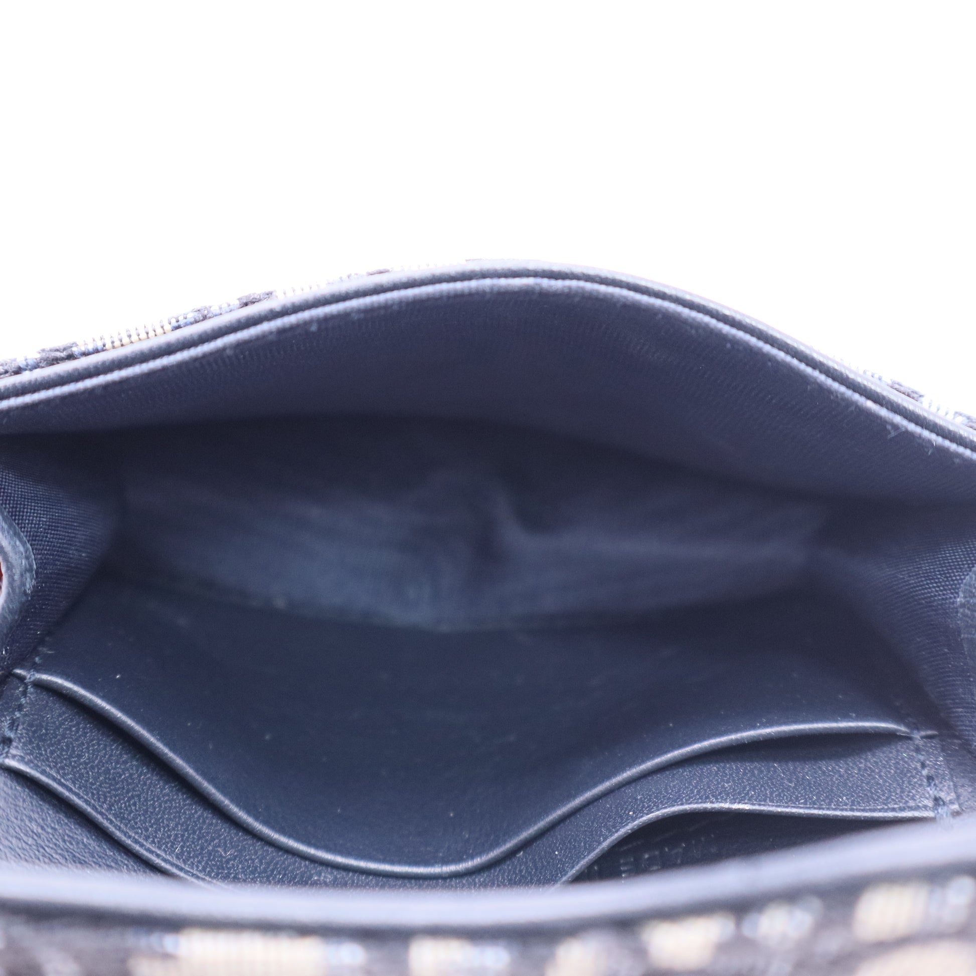 Oblique Saddle Card Holder Blue twins