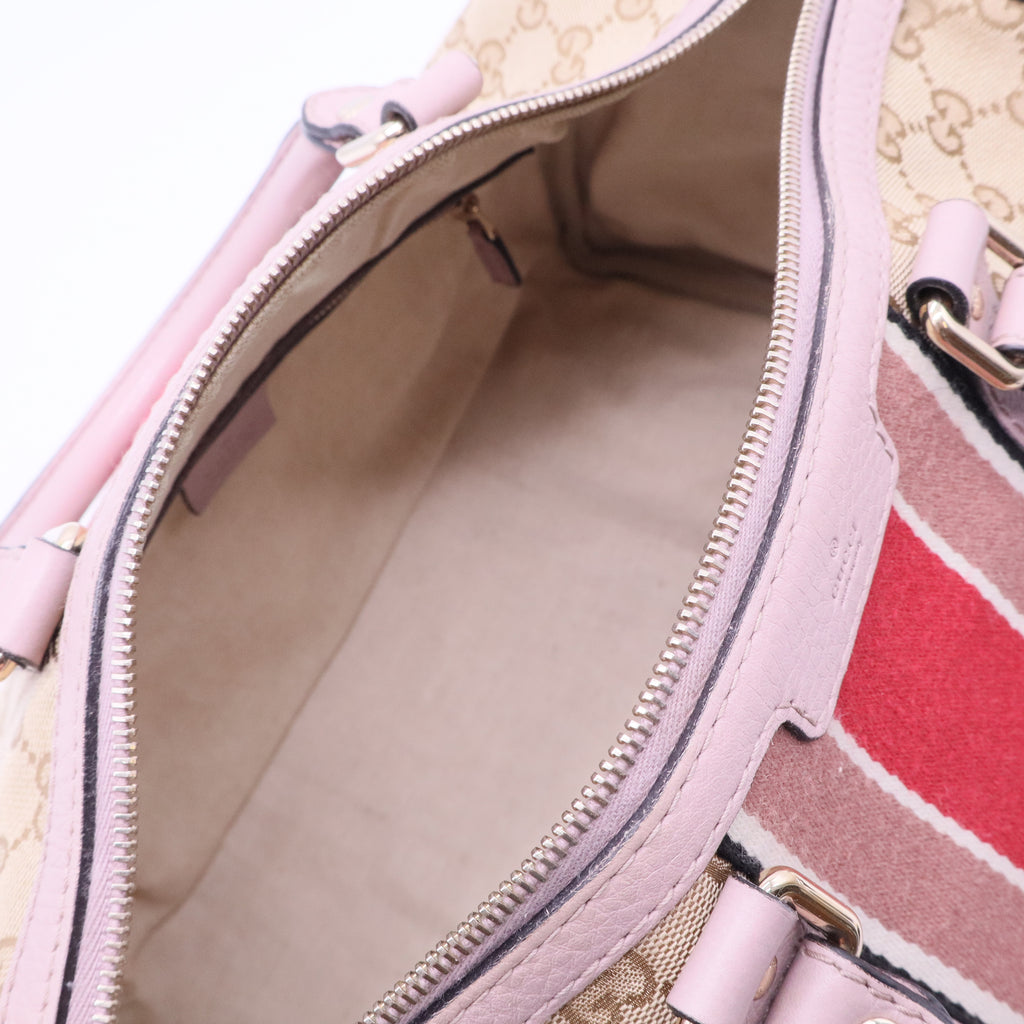 Vintage Web Boston Bag GG Canvas Medium B12328