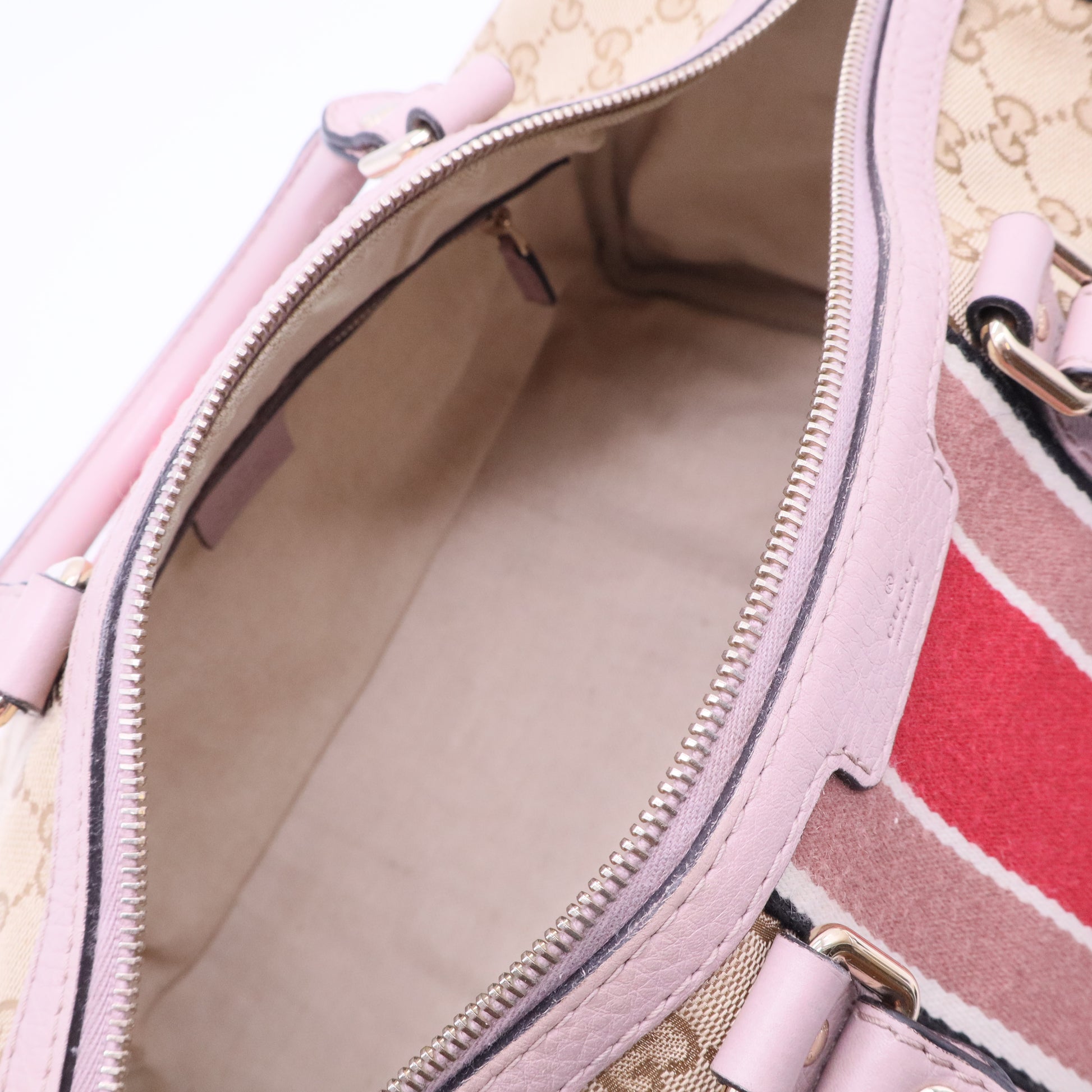Vintage Web Boston Bag GG Canvas Medium B12328