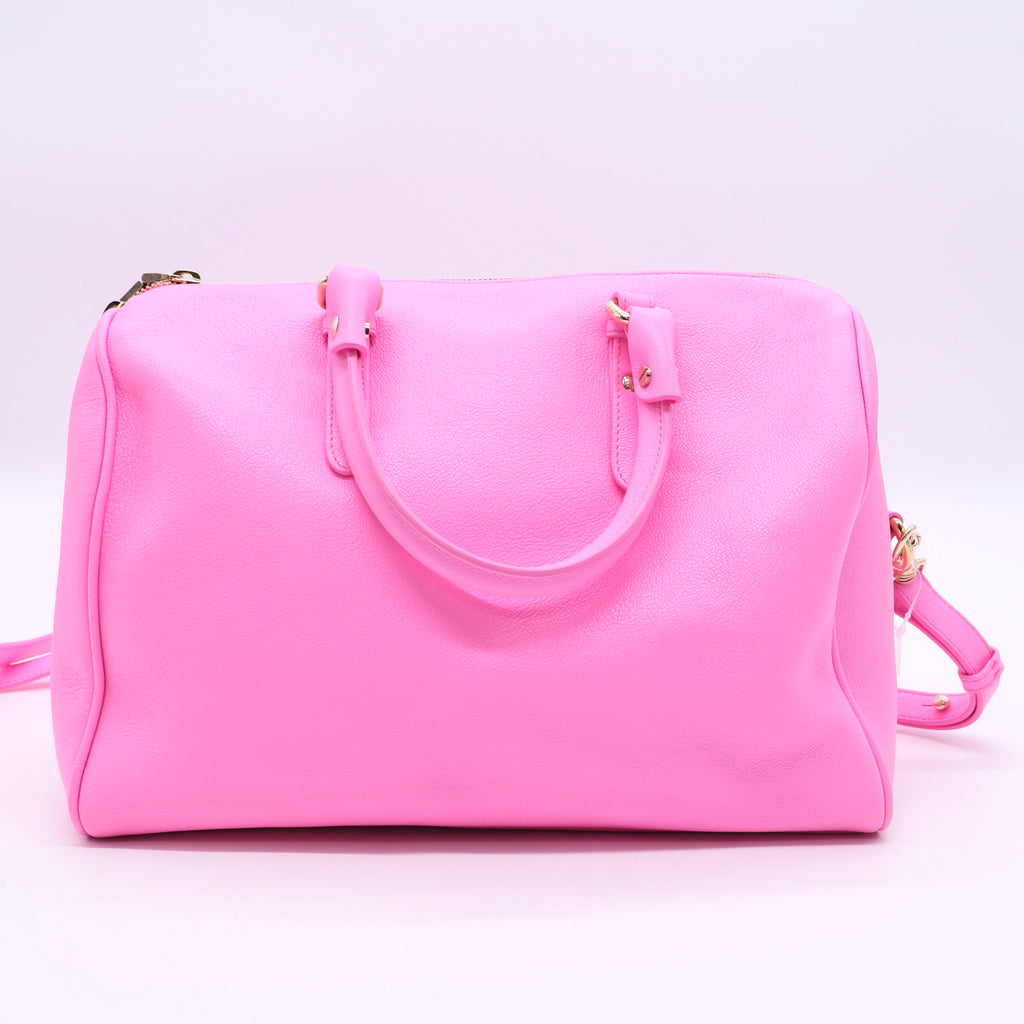 Calfskin Palazzo Duffle Bag Pink Twins LDJ3359
