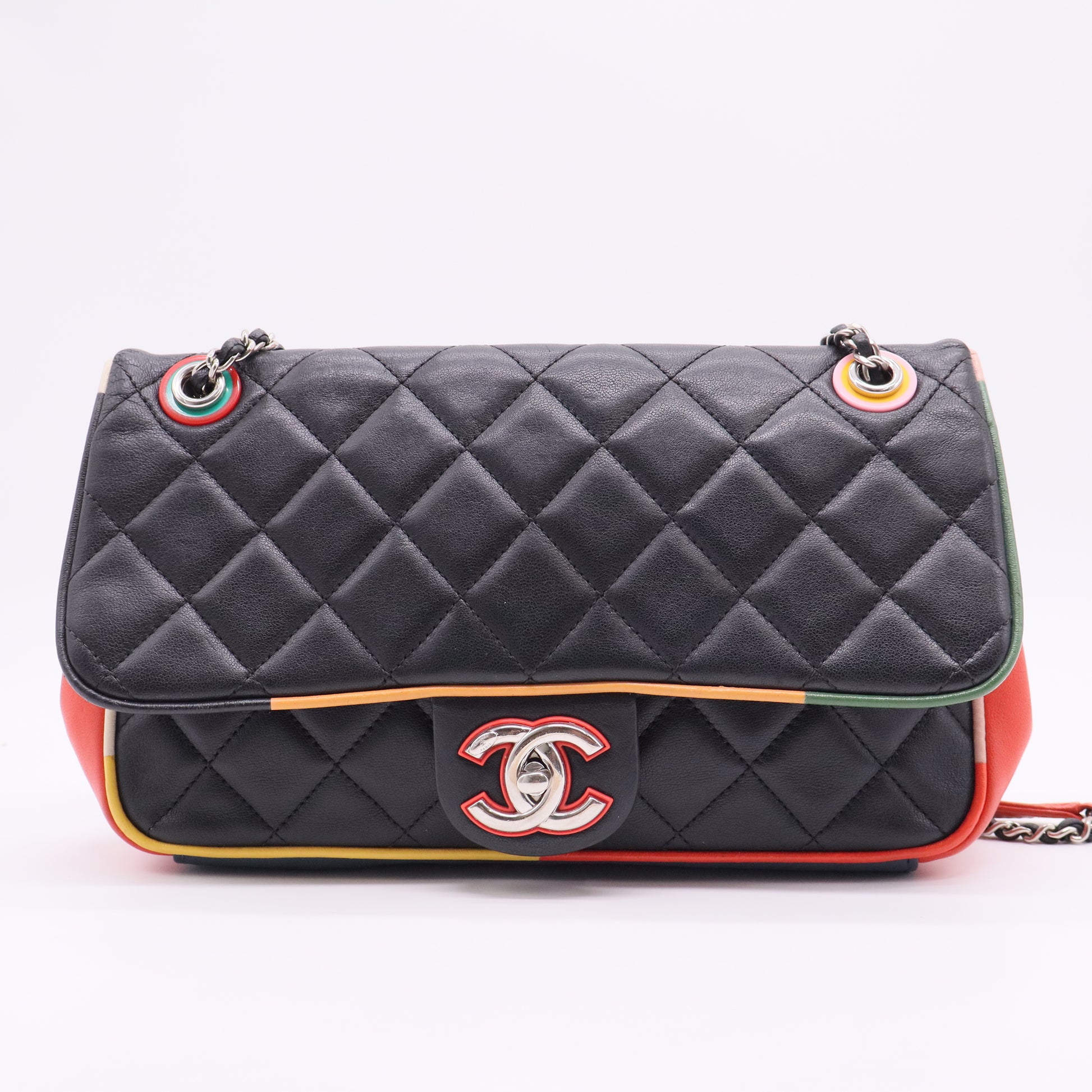 Cuba Color Flap Bag Quilted Lambskin Small