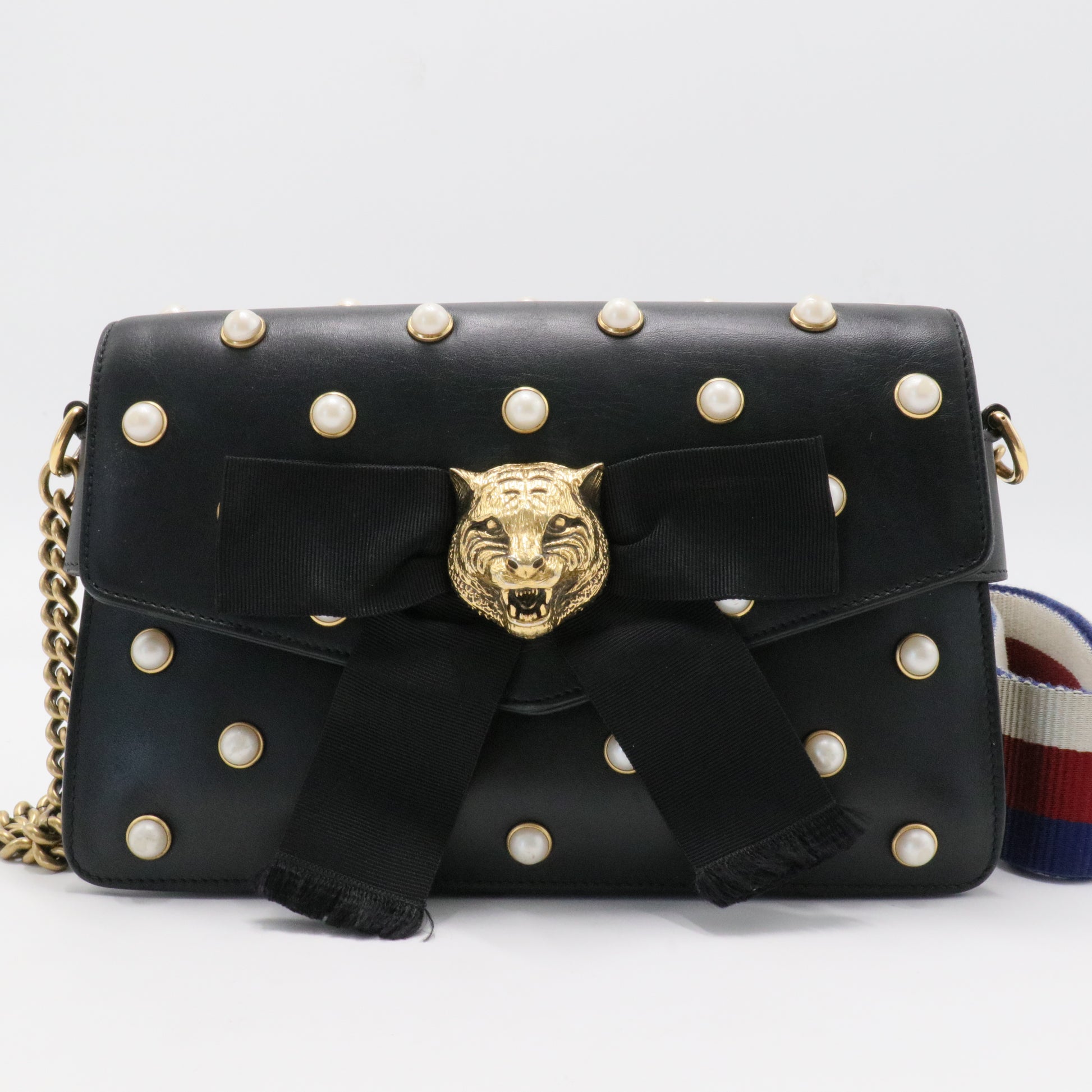 Broadway Pearly Bee Shoulder Bag Embellished Leather Mini