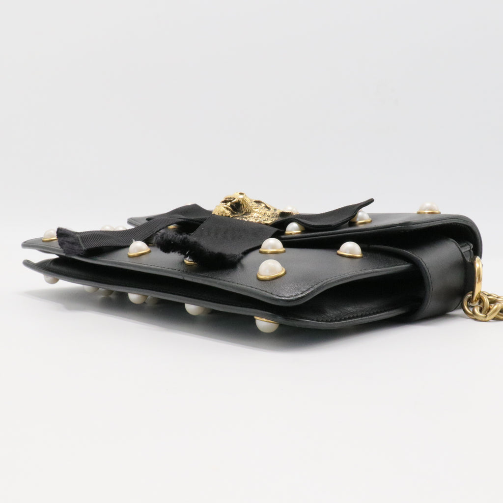 Broadway Pearly Bee Shoulder Bag Embellished Leather Mini