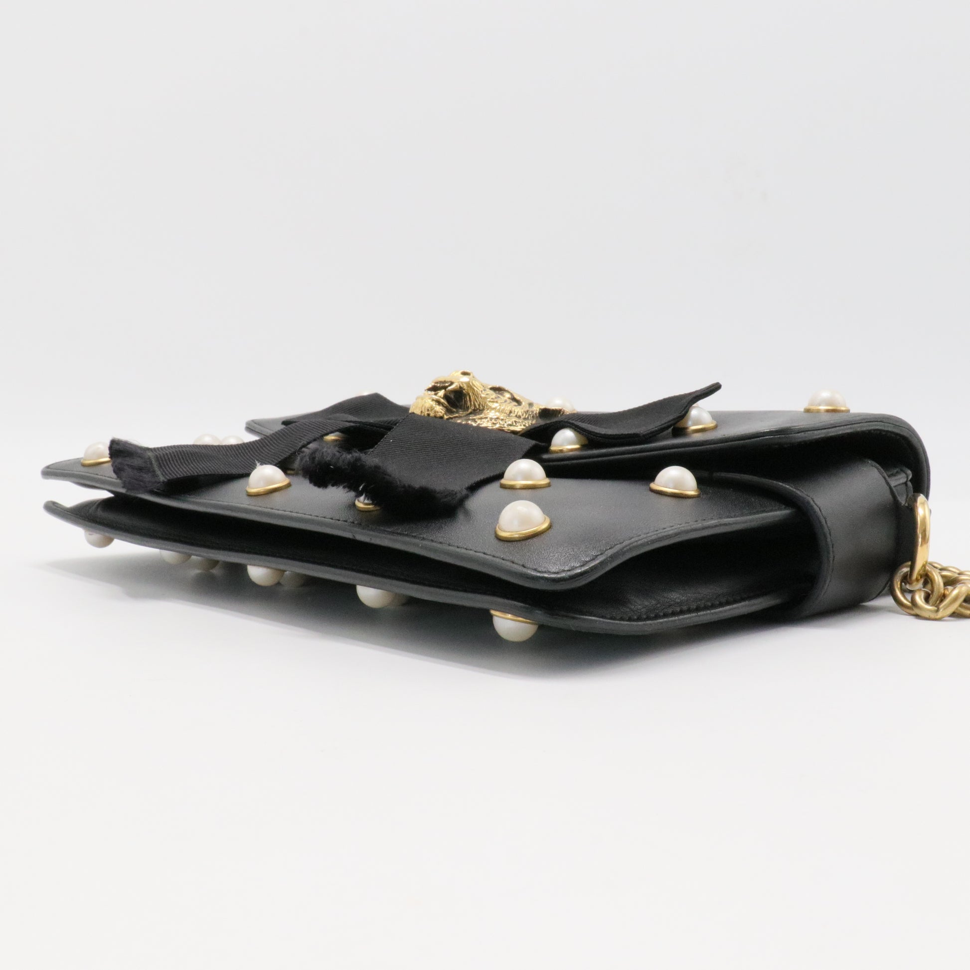 Broadway Pearly Bee Shoulder Bag Embellished Leather Mini