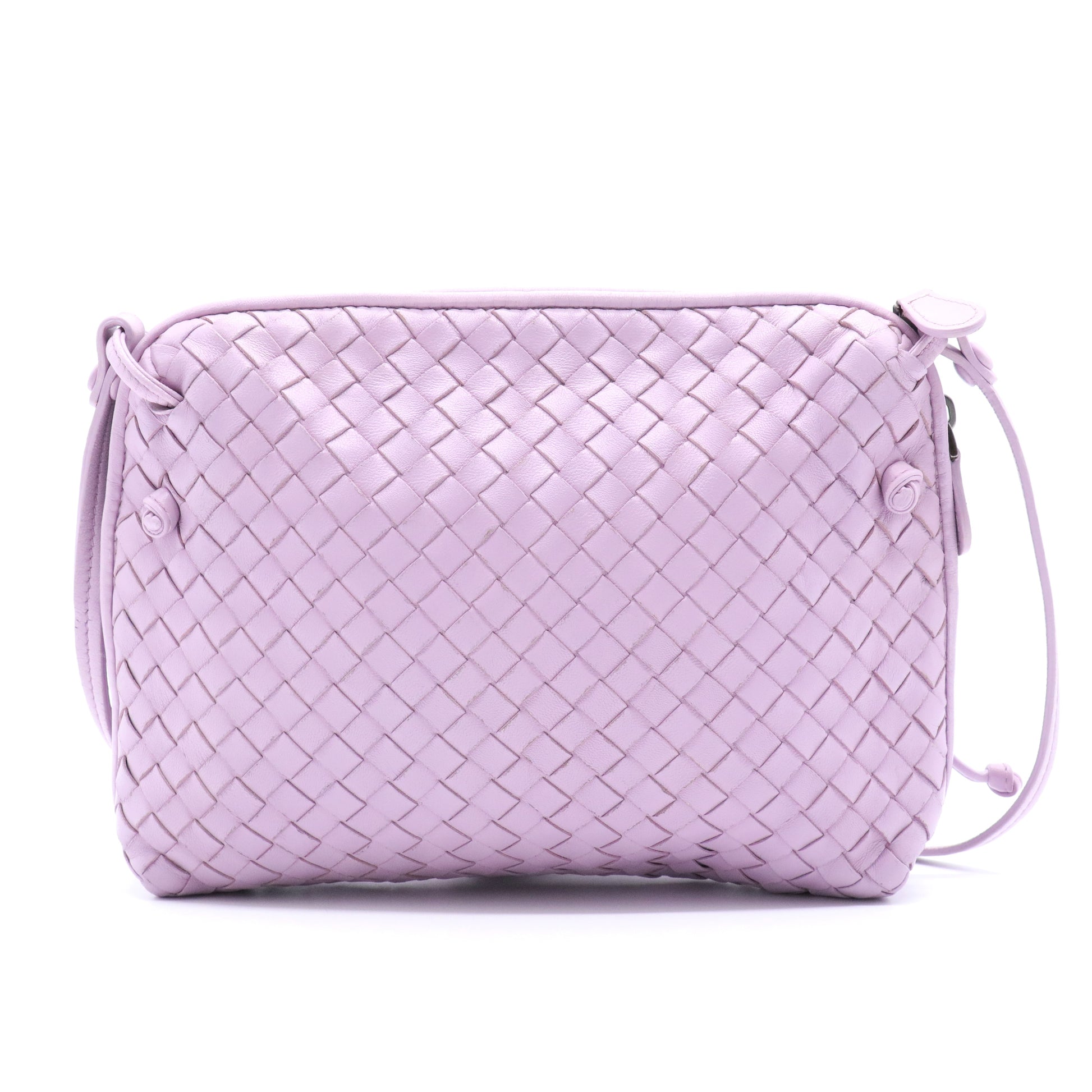 Nappa Intrecciato Pillow Crossbody Messenger Parme