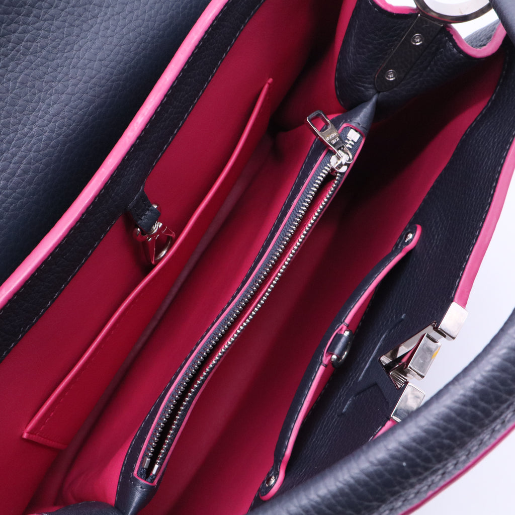 Navy Blue Capucines MM Bag B20031