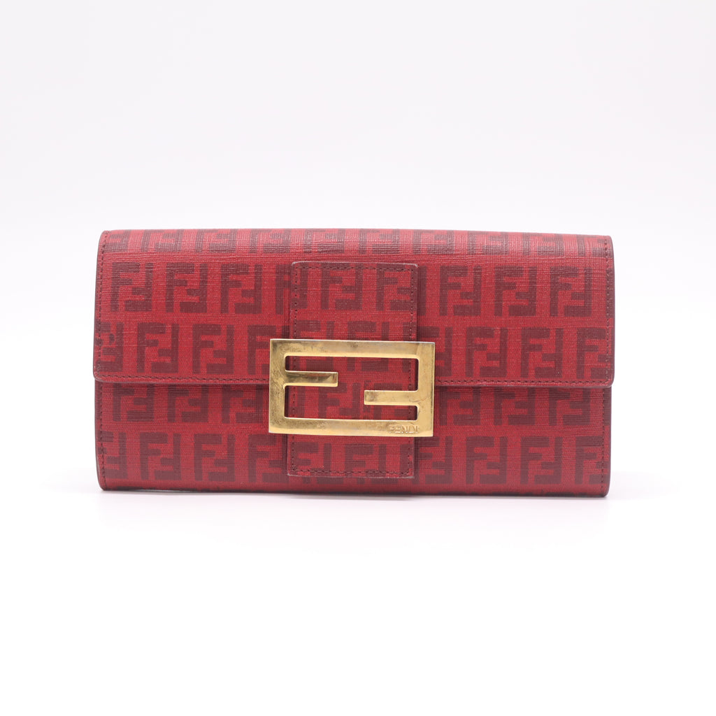Fendi Zucchino Flap Continental Wallet W22209