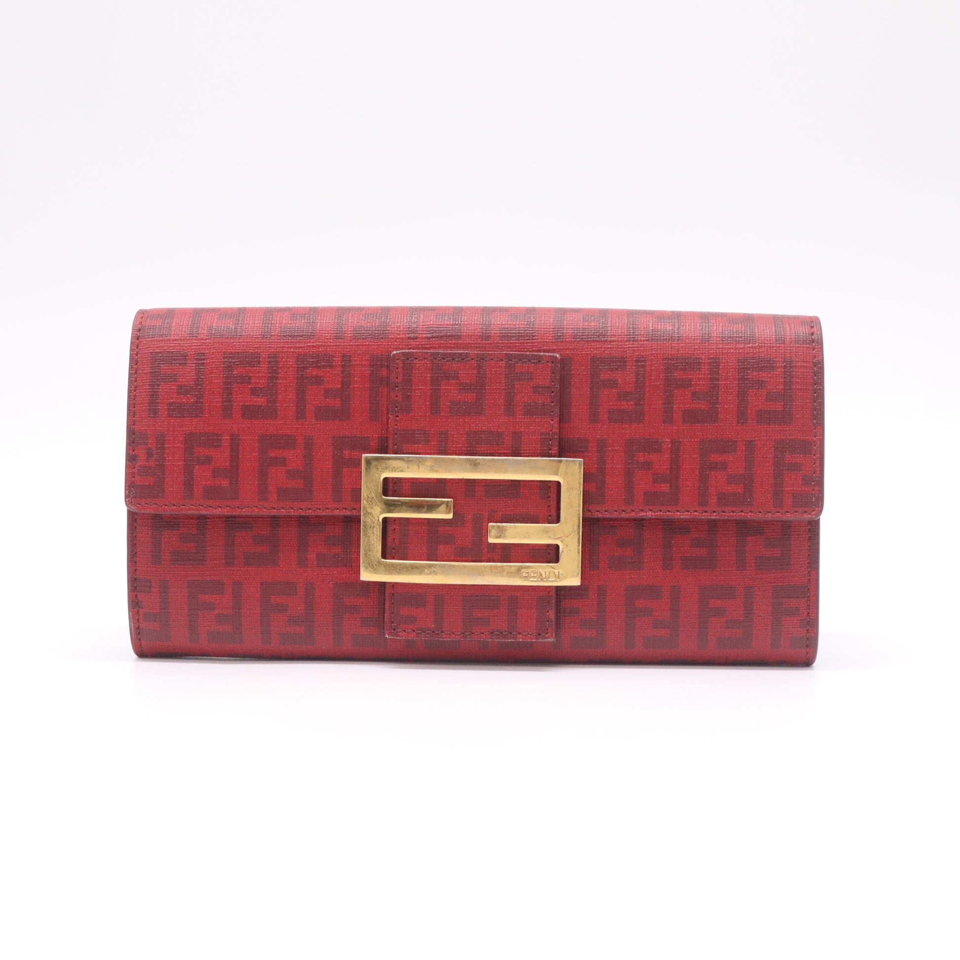 Fendi Zucchino Flap Continental Wallet W22209