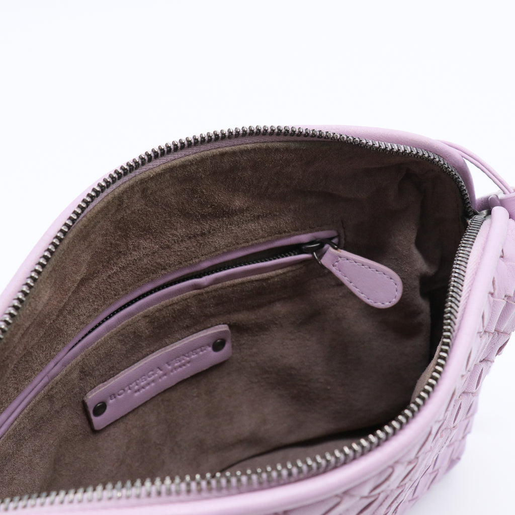 Nappa Intrecciato Pillow Crossbody Messenger Parme