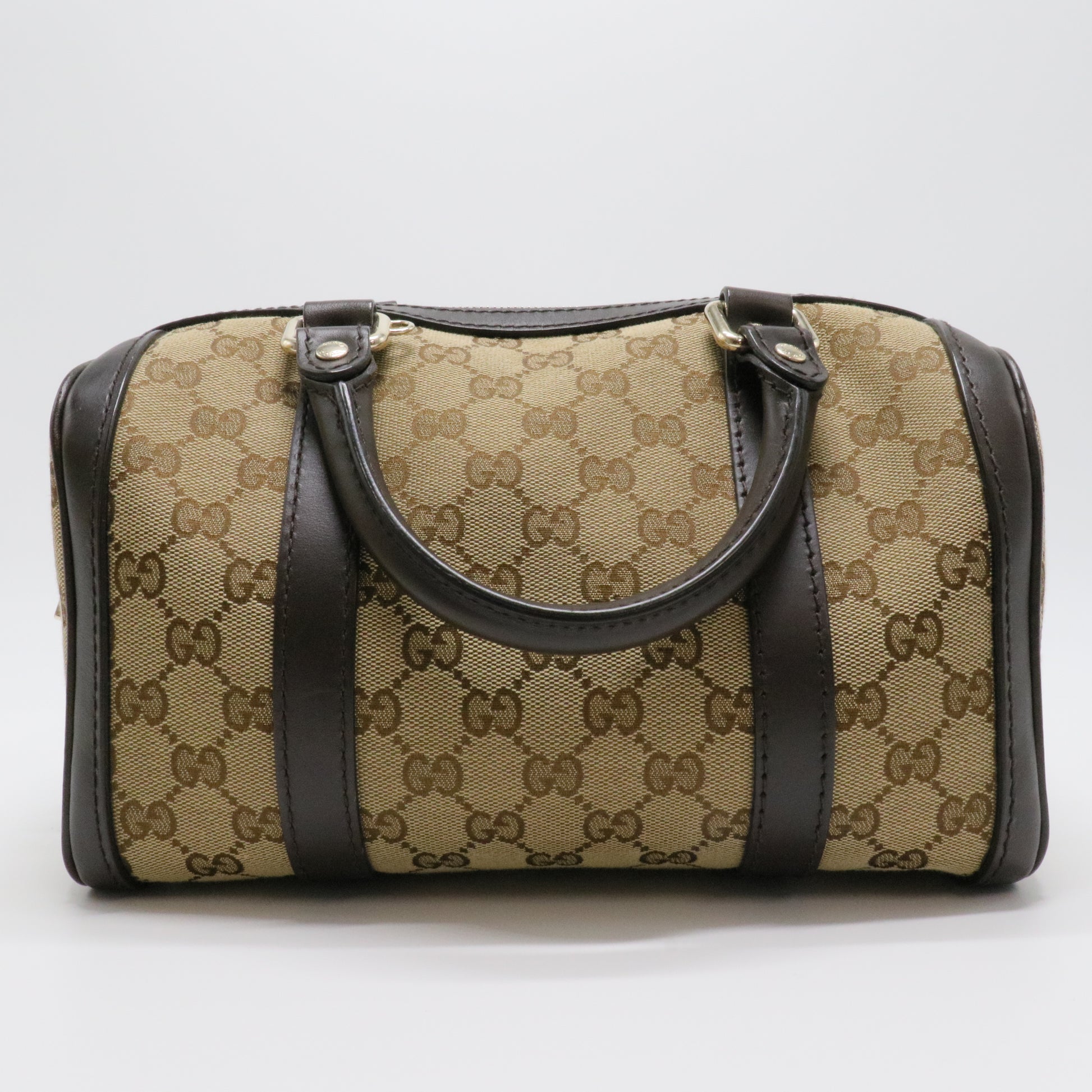 Beige/Ebony GG Canvas Medium Joy Boston Bag