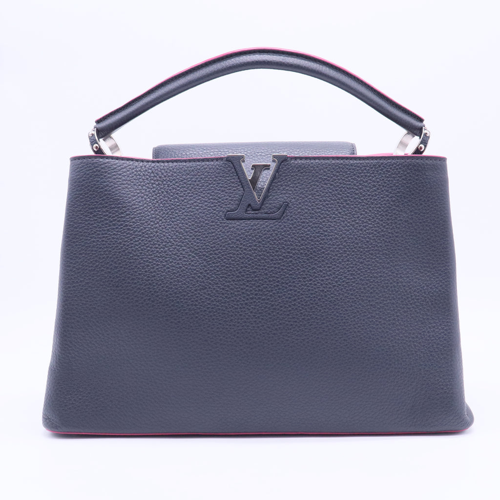 Navy Blue Capucines MM Bag B20031