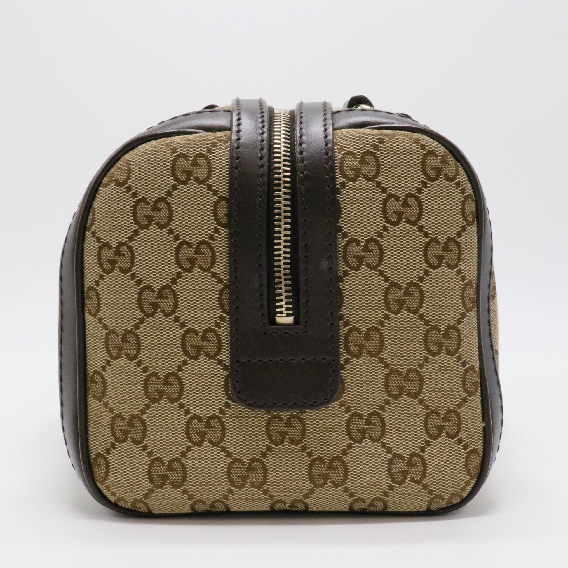 Beige/Ebony GG Canvas Medium Joy Boston Bag