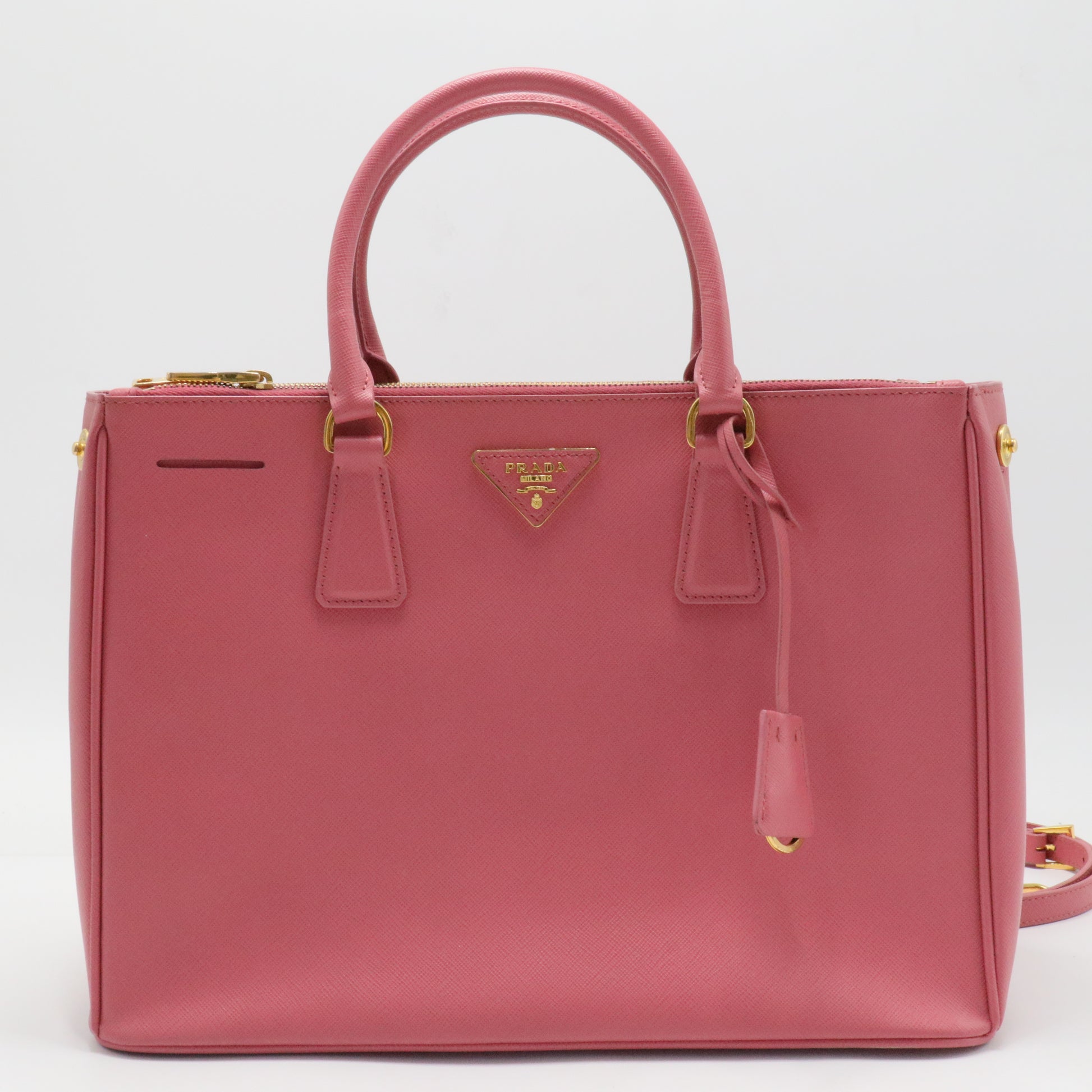 Double Zip Lux Tote Saffiano Leather Medium