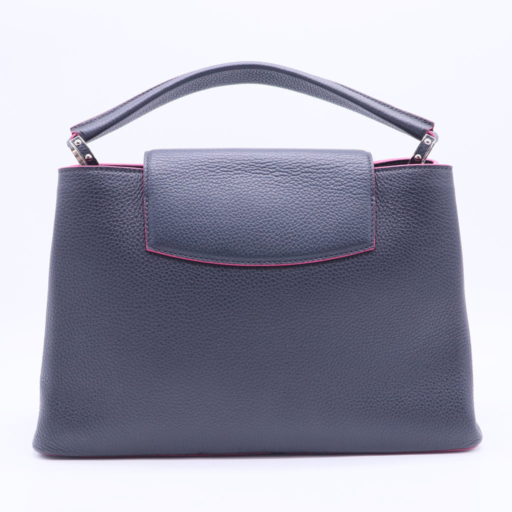 Navy Blue Capucines MM Bag B20031