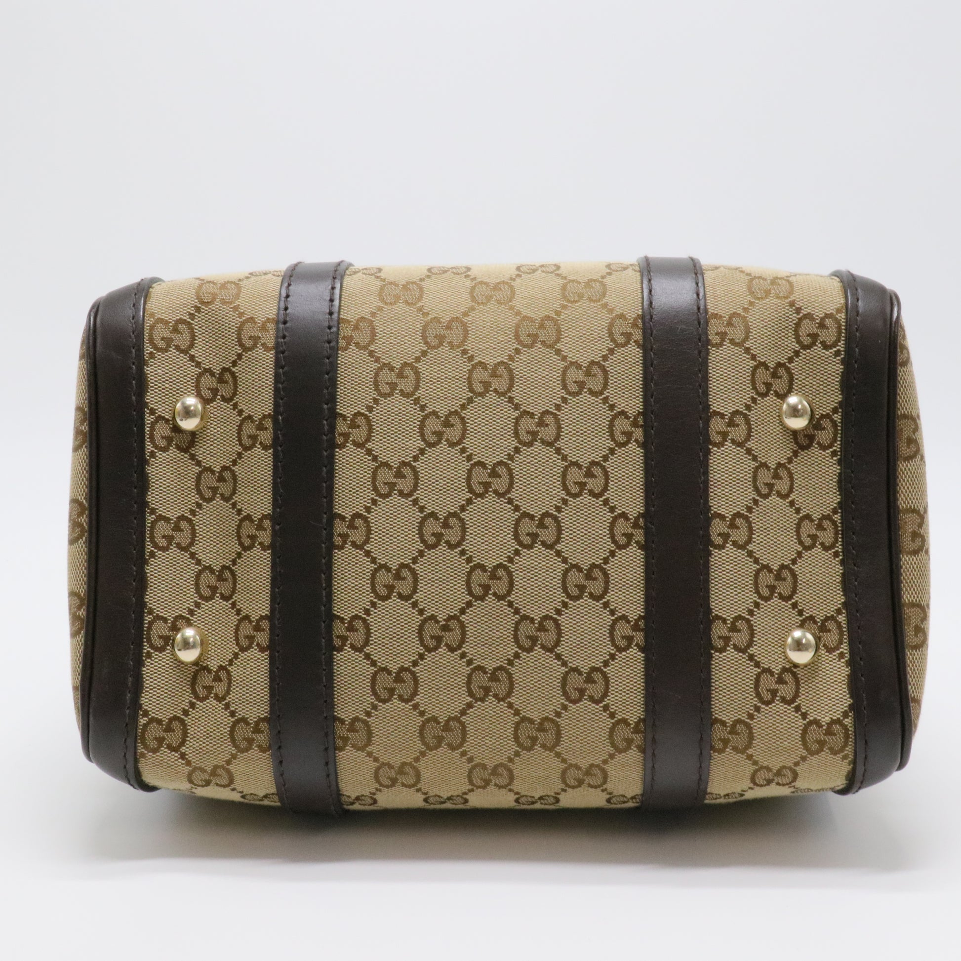 Beige/Ebony GG Canvas Medium Joy Boston Bag