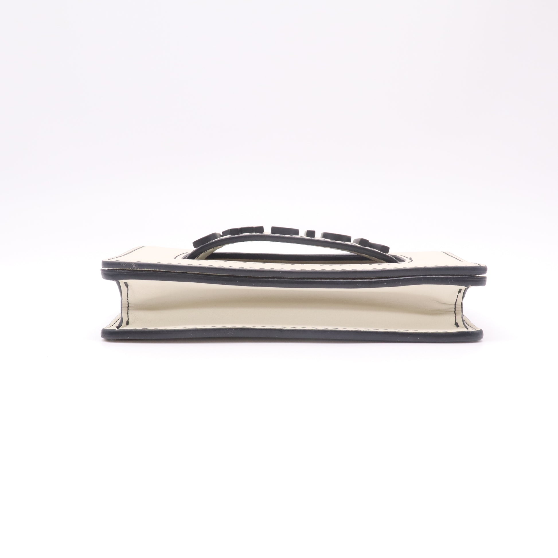 Christian Dior J'Adior Mini Ultra-Matte Leather Flap Bag with Chain in Off-White B22973