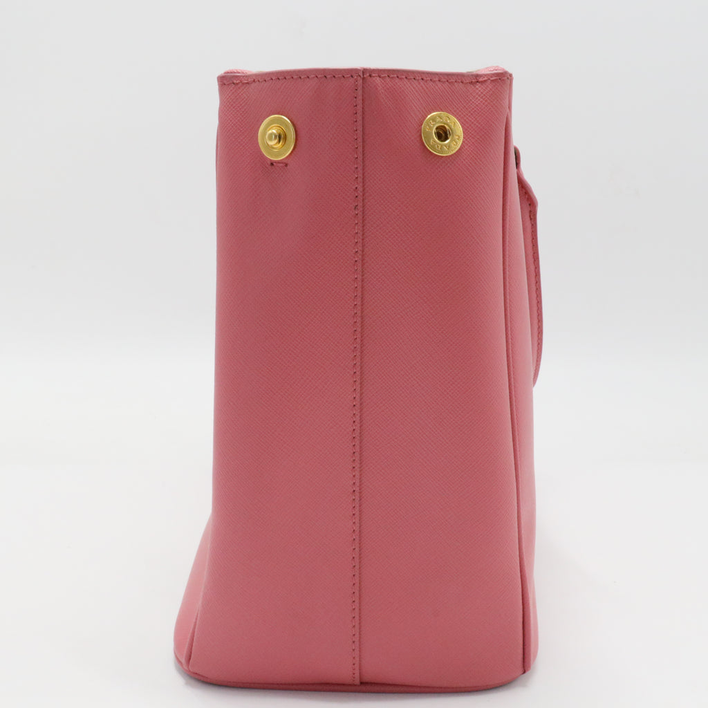 Double Zip Lux Tote Saffiano Leather Medium