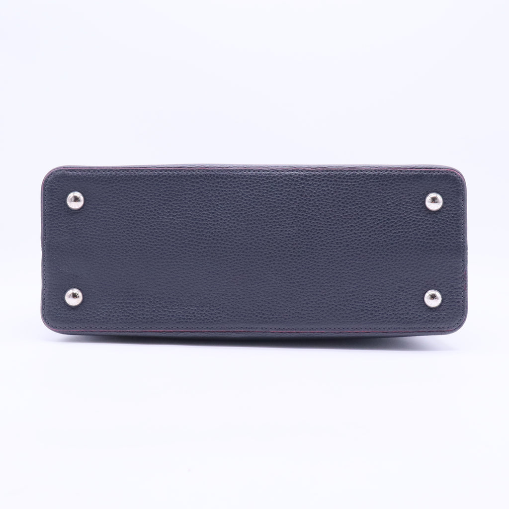Navy Blue Capucines MM Bag B20031