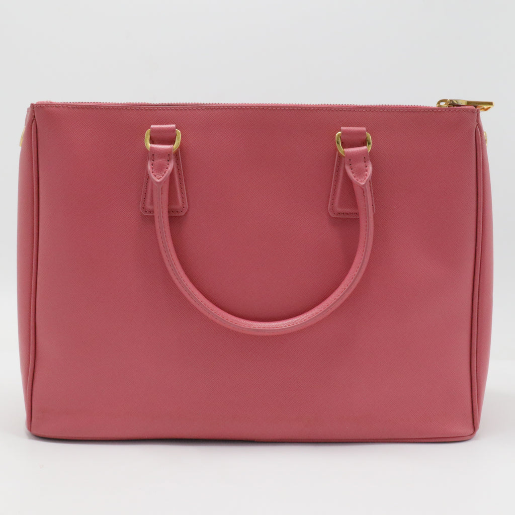 Double Zip Lux Tote Saffiano Leather Medium