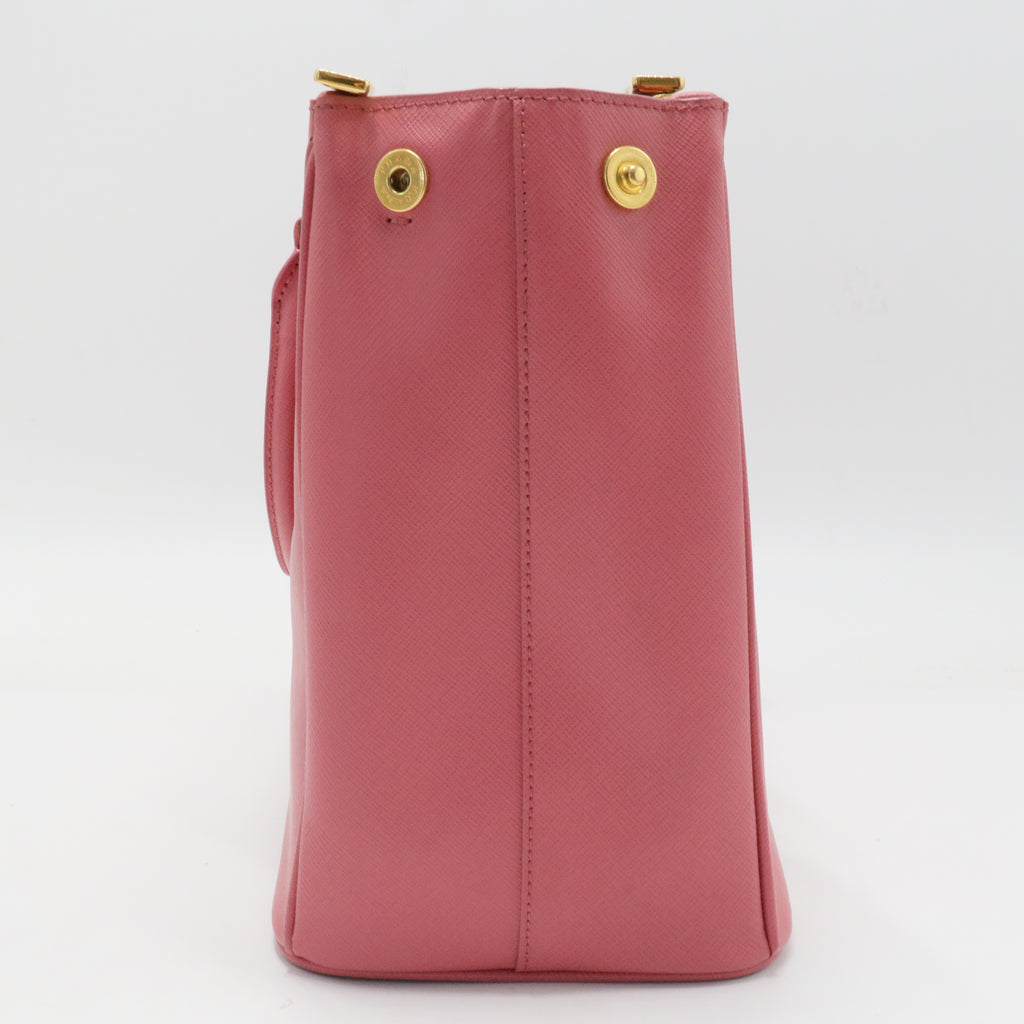 Double Zip Lux Tote Saffiano Leather Medium