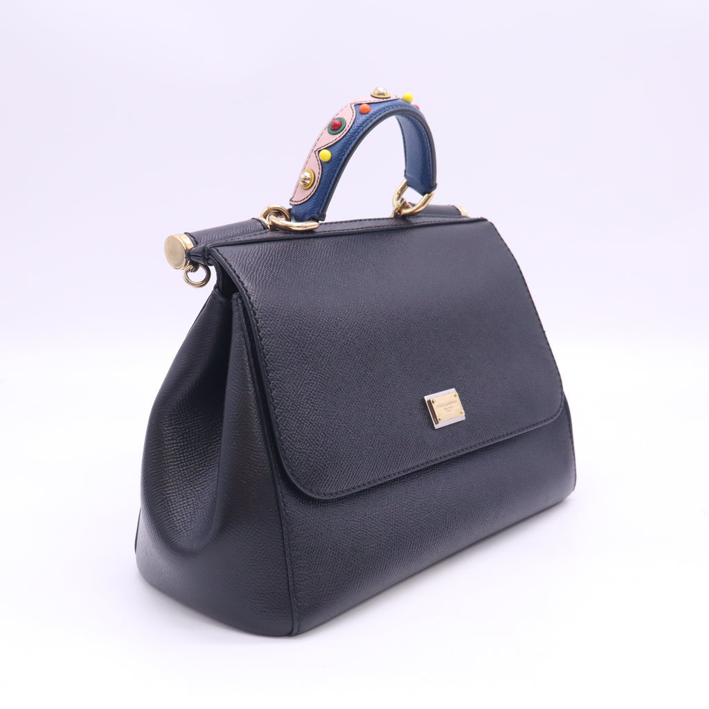 Dauphine Large Miss Sicily Satchel Black B24229