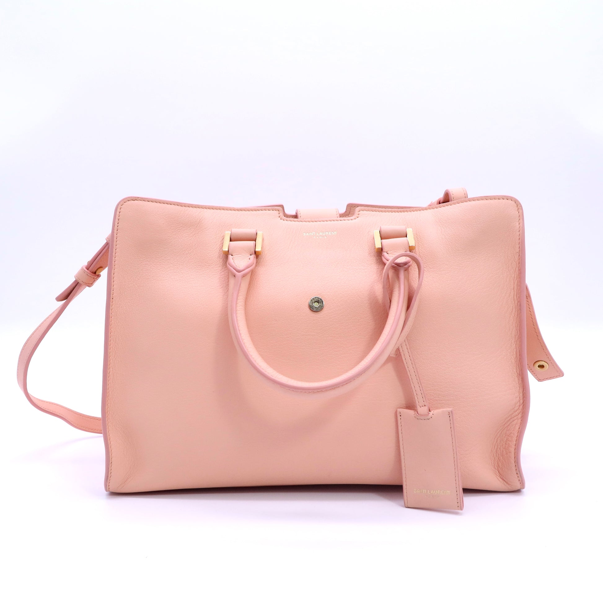 Calfskin Monogram Small Cabas Pale Blush twins