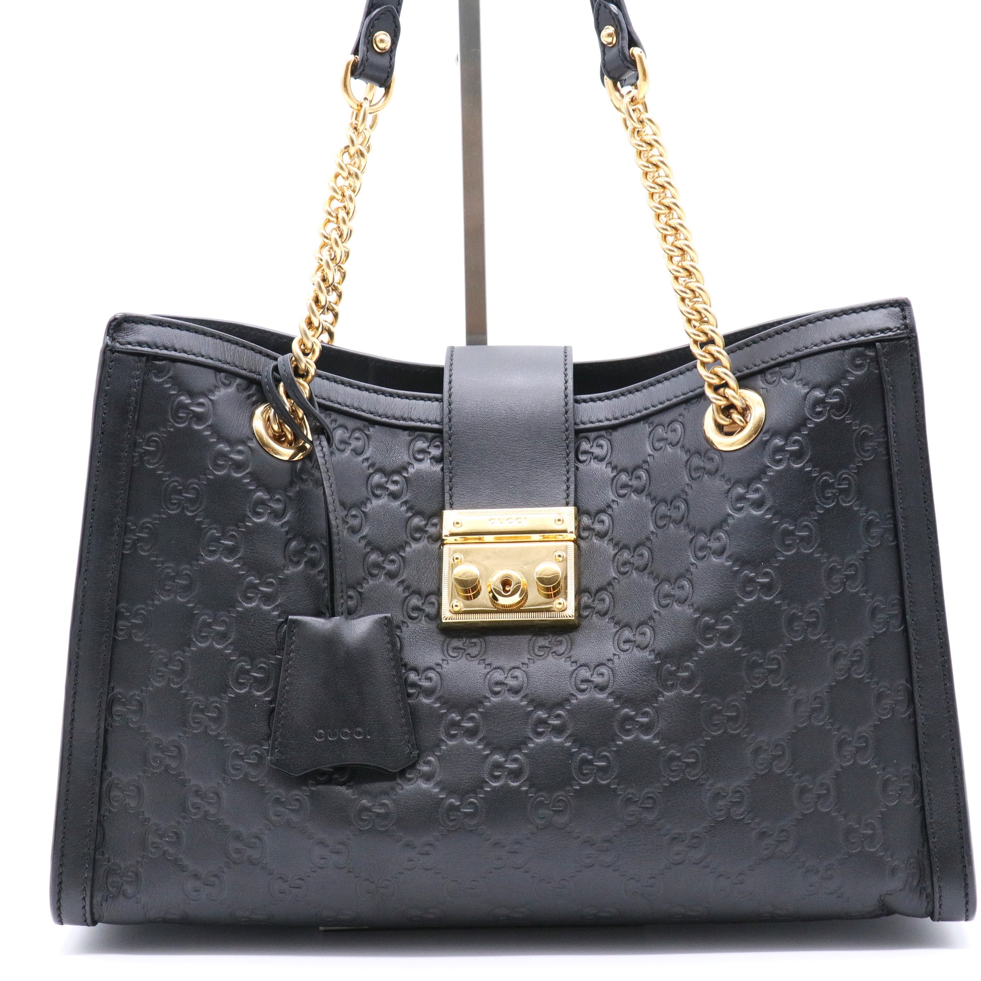 Padlock Chain Tote Guccissima Leather Medium for Gisel