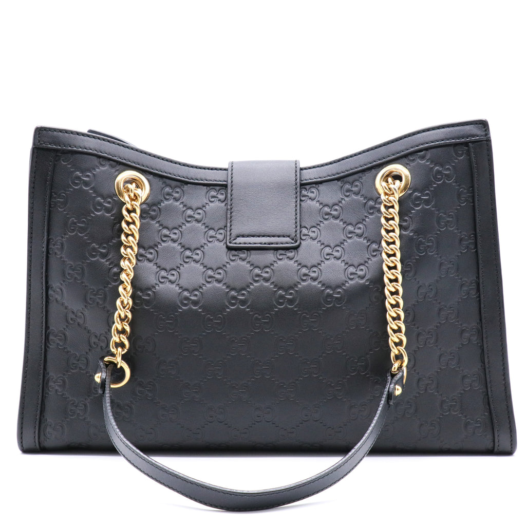 Padlock Chain Tote Guccissima Leather Medium for Gisel
