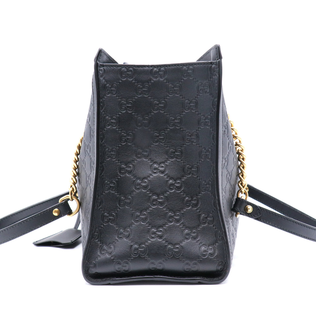 Padlock Chain Tote Guccissima Leather Medium for Gisel