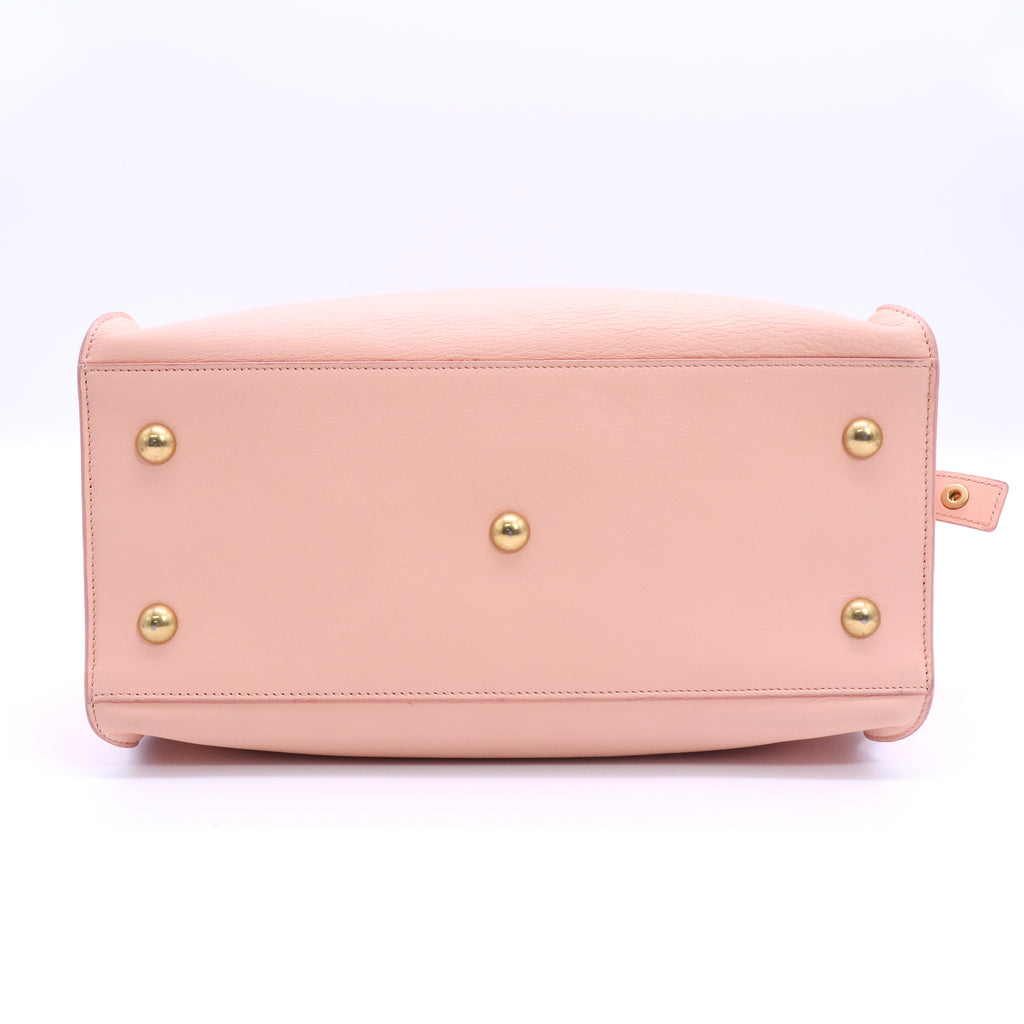 Calfskin Monogram Small Cabas Pale Blush twins