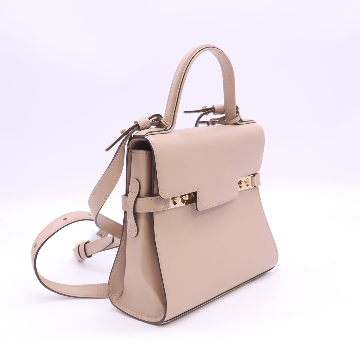 Delvaux Tempete PM Light Tan Twins B24519