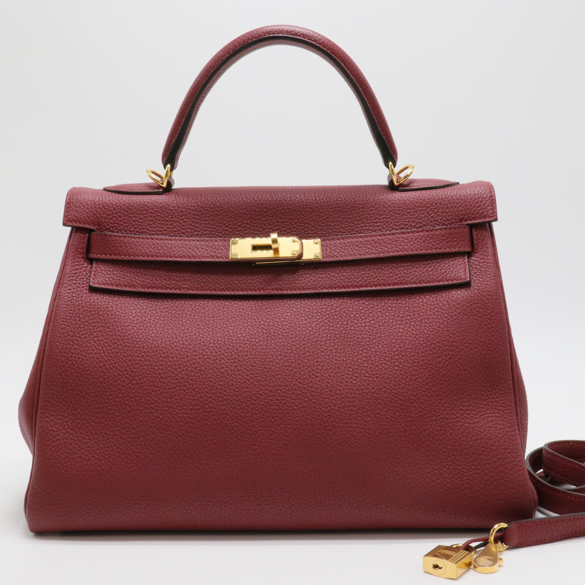 Kelly 32 Togo Leather Gold Hardware K1-Rouge Grenat