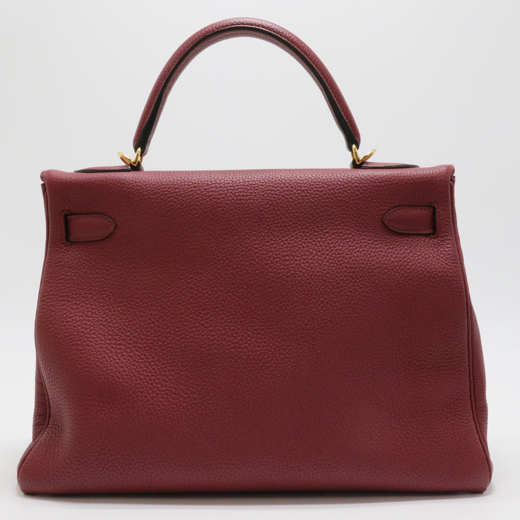 Kelly 32 Togo Leather Gold Hardware K1-Rouge Grenat