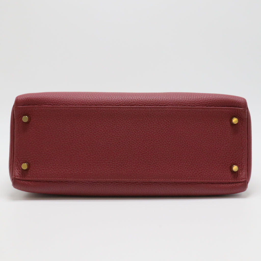 Kelly 32 Togo Leather Gold Hardware K1-Rouge Grenat