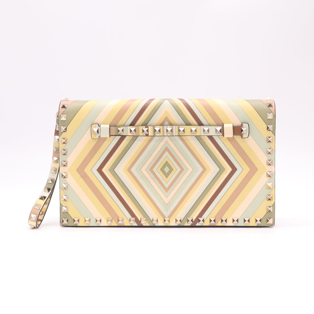 Valentino Garavani 1973 Native Couture Rockstud Flap Clutch W22122