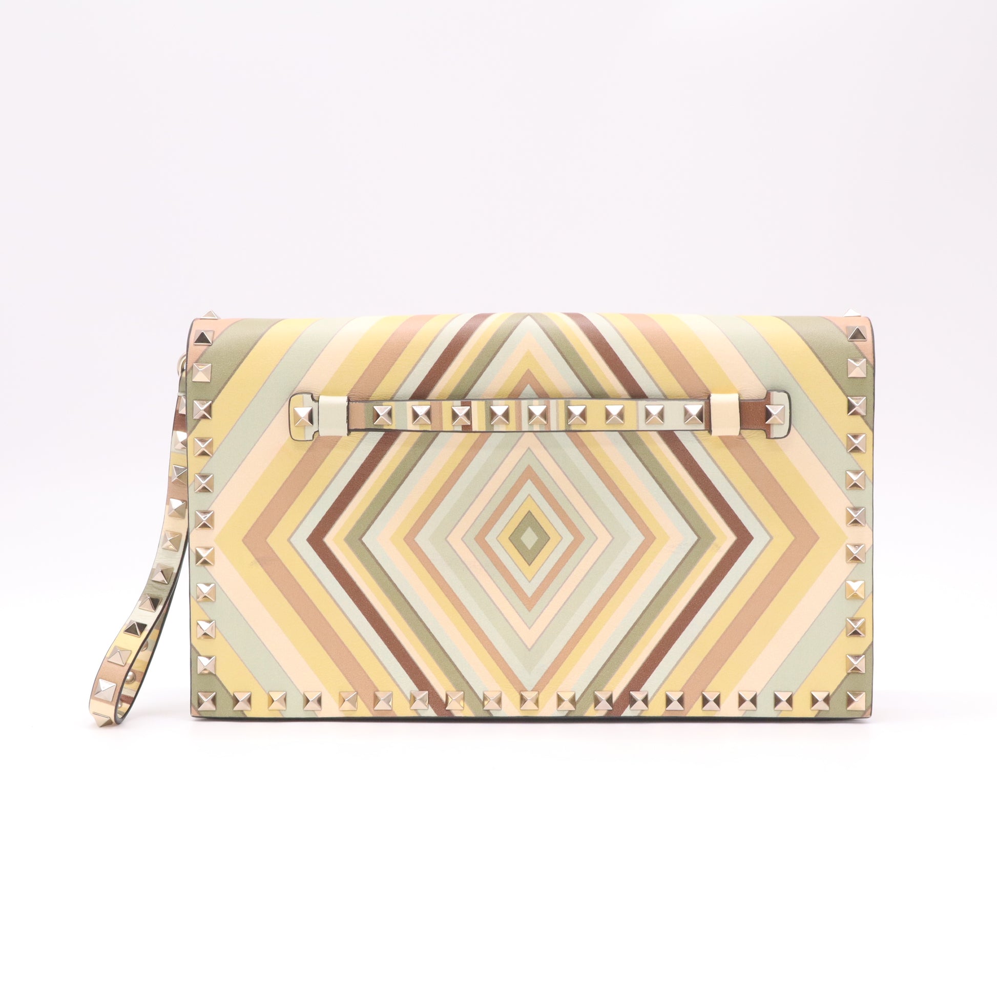 Valentino Garavani 1973 Native Couture Rockstud Flap Clutch W22122