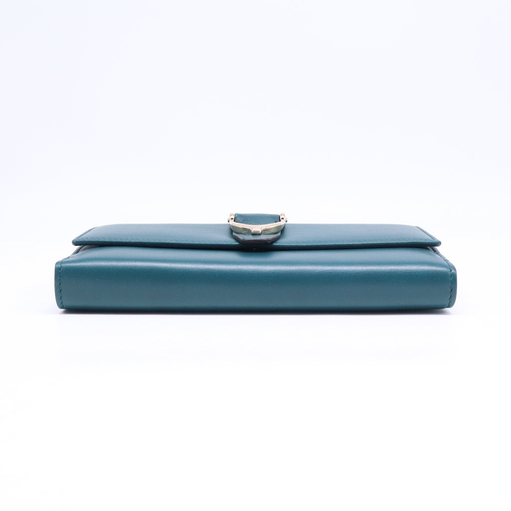 Gucci Bright Diamante Stirrup Continental Wallet W21076